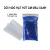 Gói 100g hạt chống ẩm, hạt hút ẩm màu xanh cho máy ảnh
