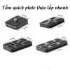 Tấm quick plate tháo lắp nhanh gắn với đế tripod chân máy ảnh PU-40 50 60 70